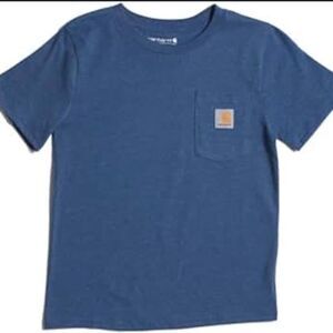 Carhartt Kids Boys Blue Short Sleeve Pocket T-Shirt Size M